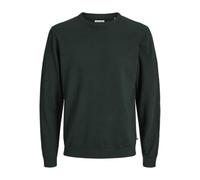 Rundhalspullover JACK & JONES "JJEBASIC KNIT CREW NECK NOOS", Herren, Gr. XS, grün (scarab), Strick, Obermaterial: 100% Baumwolle, unifarben, regular fit normal, Rundhals, Rippbündchen, Pullover Rundh