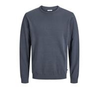 Jack & Jones Strickpullover JJEBASIC Knit Crew Neck Noos – Einfarbig Grau, 100% Baumwolle, Größe M