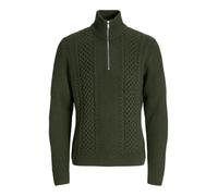 JACK & JONES Male Sweatshirt mit halbem Reißverschluss Einfarbig Sweatshirt mit halbem Reißverschluss