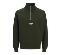 JACK & JONES Male Sweatshirt mit halbem Reißverschluss Gedruckt Sweatshirt mit halbem Reißverschluss