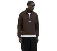 Jack & Jones Troyer mit Troyer-Kragen Modell 'SOHO' in Dunkelbraun, Größe S