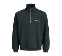 Jack & Jones Sweatshirt Jornorebro – Bestickt, Halber Reißverschluss, Stehkragen, Khaki Herren XXL