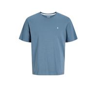 Rundhalsshirt JACK & JONES "JJEPAULOS TEE SS CREW NECK NOOS", Herren, Gr. S, blau (blau mirage), Single Jersey, Obermaterial: 100% Baumwolle, unifarben, regular fit normal, Rundhals, gerader Abschluss