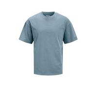 Oversize-Shirt JACK & JONES "JJEBRADLEY Oversize T-Shirt mit klassischem Rundhalsausschnitt", Herren, Gr. S, grau (stormy weather), Jersey, Obermaterial: 100% Baumwolle, unifarben, oversize taillenbed