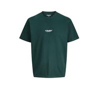 Jack & Jones T-Shirt JJESOHO SS Crew Neck – Grün (Scarab) Herren M – 100% Baumwolle