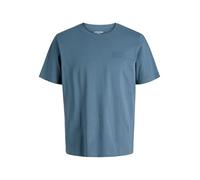 Jack & Jones T-Shirt JJECORP – Logo-Print, Single Jersey, 100% Baumwolle – Herren Blau Mirage Gr. L