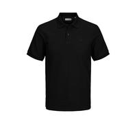 Poloshirt JACK & JONES "JJEAUSTIN POLO SS NOOS", Herren, Gr. L, schwarz detail:classic, Jersey, Obermaterial: 58% Polyester, 40% Baumwolle, 2% Elasthan, unifarben, regular fit normal, ohne Ausschnitt,