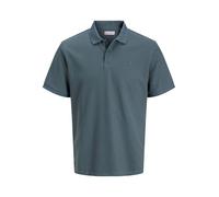 Poloshirt JACK & JONES "JJEAUSTIN POLO SS NOOS", Herren, Gr. S, stormy weather detail:classic, Jersey, Obermaterial: 58% Polyester, 40% Baumwolle, 2% Elasthan, unifarben, regular fit normal, ohne Auss