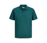JACK & JONES Regular Fit Poloshirt mit Strukturmuster Modell 'AUSTIN' in Petrol, Größe S