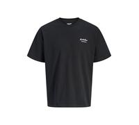 Rundhalsshirt "JJEARCHIVE GRAPHIC TEE SS O-NECK PLS", Herren, Gr. 6XL, schwarz, Jersey, Obermaterial: 100% Baumwolle, JACK & JONES PLUSSIZE, bedruckt, regular fit normal, Rundhals, Shirts Rundhalsshir