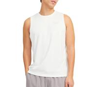 Muskelshirt JACK & JONES "JCOCNZ TANK TOP SN", Herren, Gr. XS, weiß (hellweiß), Jersey, Obermaterial: 100% Polyester, unifarben, modisch, regular fit normal, Rundhals, ohne Ärmel, Shirts (23934730-XS)