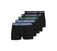 Jack & Jones Solid Boxershorts 5 Einheiten S Black / Detail Blue Waistband
