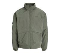 Outdoorjacke JACK & JONES "JJEDIEGO TRANSITIONAL JACKET NOOS", Herren, Gr. L, grün (dusty olive), Web, Obermaterial: 100% Polyester, unifarben, regular fit hüftlang, Jacken Outdoorjacke (16981104-L) d