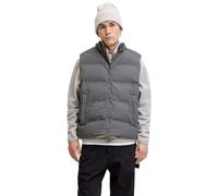 Steppweste JACK & JONES "JJESOHO BODYWARMER COLLAR SN", Herren, Gr. M, castlerock, Web, Obermaterial: 100% Polyester, unifarben, regular fit hüftlang, Westen Steppweste (93365440-M) castlerock