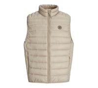 Steppweste JACK & JONES "JJEBRADLEY LIGHT BODYWARMER COLLAR NOOS", Herren, Gr. L, crockery, Web, Obermaterial: 100% Nylon, unifarben, regular fit taillenbedeckt, Westen Steppweste (35539606-L) crocker