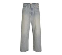 Relax-fit-Jeans JACK & JONES "JJIDAVE JJCOOPER AM 368/868/888 NOOS", Herren, Gr. 32, Länge 34, blau (blau denim), Denim/Jeans, Obermaterial: 100% Baumwolle, Abriebeffekte, weit knöchellang, Jeans (445