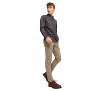 Chinohose JACK & JONES "MARCO DAVE" Gr. 36, Länge 34, beige Herren Hosen Business (66343611-36) beige