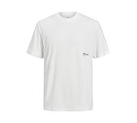 JACK & JONES Men's JORCLAN Tee SS Crew Neck T-Shirt, Bright White, XL