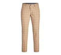 JACK & JONES Men's JPRFRANCO Check Trouser Anzughose, Petrified Oak/Checks:SUPER Slim FIT, 54
