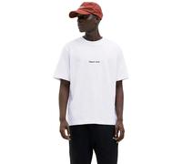 Jack & Jones Kurzarm-T-Shirt Norrebro Emb – Rundhals, 100% Baumwolle, Relaxed Fit, XXL, Weiß