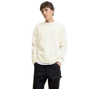 Rundhalspullover JACK & JONES "JORNORREBRO KNIT CREW NECK SN", Herren, Gr. M, weiß (sea salt), Strick, Obermaterial: 55% Baumwolle, 22% Polyester, 21% Polyacryl, 2% Elasthan, unifarben, relaxed fit no
