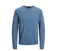 JACK & JONES NOS Herren Pullover JJEUNION Knit Crew Neck NOOS 12137172, Einfarbig, Gr. X-Small, Blau (Infinity Detail: Melange)