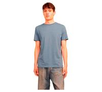 Jack & Jones Rundhalsshirt JJEORGANIC MELANGE TEE – Herren, M, grau meliert, Slim Fit, 60/40