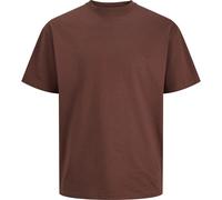 Rundhalsshirt JACK & JONES "JJEORGANIC RELAXED TEE SS O-NECK NOOS", Herren, Gr. M, bitter chocolate, Jersey, Obermaterial: 100% Baumwolle, unifarben, relaxed fit normal, Rundhals, Shirts Rundhalsshirt
