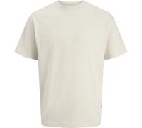 Rundhalsshirt JACK & JONES "JJEORGANIC RELAXED TEE SS O-NECK NOOS", Herren, Gr. M, beige (moonbeam), Jersey, Obermaterial: 100% Baumwolle, unifarben, relaxed fit normal, Rundhals, Shirts Rundhalsshirt