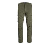 Cargohose JACK & JONES "STACE TUCKER" Gr. 33, Länge 34, grün (olive night) Herren Hosen Cargohosen (87834945-33)