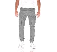 JACK & JONES Paul Flake Cargo Tapered Fit Herren Jeans Hose, Farbe:Cool Gray, Hosengröße:W38/L36