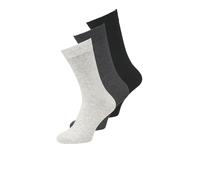 JACK&JONES PLUS Herren Jacrafael 3 Pack Noos Pls Socken, Black/Pack:Dark Grey Melange - Light Grey Melange, 47-50 Große Größen EU