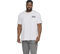 JACK&JONES PLUS Herren Jjecorp Logo Tee O-Neck Noos Pls T-Shirt, White/Detail:small Print/Black, 6XL Große Größen EU