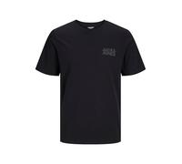 JACK&JONES PLUS Herren Jjecorp Logo Tee O-Neck Noos Pls T-Shirt, Black/Detail:small Print/Black, 6XL Große Größen EU