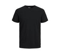 Rundhalsshirt "CORP LOGO TEE", Herren, Gr. 5XL, schwarz, Single Jersey, Obermaterial: 100% Baumwolle, JACK & JONES PLUSSIZE, bedruckt, modisch, normal, Rundhals, Kurzarm, Shirts (24499213-5XL) schwarz