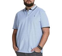 Herren JACK & JONES + Fit Polo Shirt JJEPAULOS Uni Sommer Hemd Kurz Arm Pique Cotton Big Size, Farben:Hellblau, Größe:3XL
