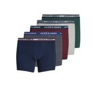 JACK & JONES PLUS Men's JACOLIVER Trunks 5 Pack NOOS PLS Unterwäsche, Dark Grey Melange, 2XL (5er Pack)