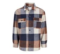 JACK&JONES PLUS Herren JJEBRADLEY Ollie Overshirt LS NOOS PLS Hemdjacke, Navy Blazer/Checks:Checks, 5XL