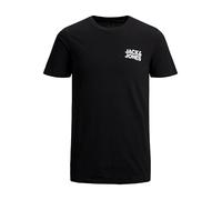 T-Shirt "JJECORP LOGO TEE SS O-NECK NOOS PLS", Herren, Gr. XXXL, schwarz, Single Jersey, Obermaterial: 100% Baumwolle, JACK & JONES PLUSSIZE, bedruckt, Basic, regular fit taillenbedeckt, Rundhals, Kur