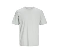 Rundhalsshirt "JJEORGANIC BASIC TEE SS O-NECK NOOS PLS", Herren, Gr. 5XL, grau (puritan gray), Jersey, Obermaterial: 100% Baumwolle, JACK & JONES PLUSSIZE, unifarben, slim fit taillenbedeckt, Rundhals