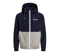 Jack & Jones Rush Plus Size Bomberjacke (Herstellerartikelnummer: 12243517-SkyCaptain/White/LightGreyMelangeBlocking-EU4XL US2XL)