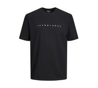 JACK & JONES Basic T-Shirt Logo Print Kurzarm Shirt Rundhals Shortsleeve Plus Size Übergröße JJESTAR