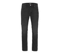 Tapered-fit-Jeans "JJIMIKE mit Abriebeffekten und funktionalen Taschen", Herren, Gr. 48, Länge 34, schwarz (schwarz denim), Denim/Jeans, Obermaterial: 68% Baumwolle, 30% Polyester, 2% Elasthan, JACK &