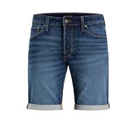 Shorts "JJIRICK JJICON I.K. SHOR", Herren, Gr. 48, N-Gr, blau (blau denim), Denim/Jeans, Obermaterial: 81% Baumwolle, 18% Polyester, 1% Elasthan, JACK & JONES PLUSSIZE, unifarben, casual, regular fit