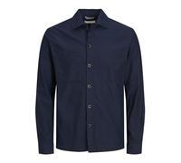JACK & JONES PLUS Men's JPRPETE Spring Overshirt L/S PS Hemd, Navy Blazer/Fit:Loose FIT, 5XL