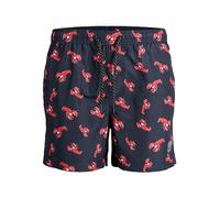 JACK & JONES PLUS Men's JPSTFIJI JJSWIM Animal LY SN PS Badeshorts, Navy Blazer, 48