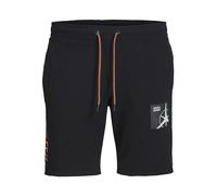 JACK & JONES PLUS Men's JPSTFILO Sweat Shorts FB PLS Sweatshorts, Black, 44