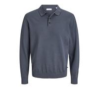 JACK & JONES Plus Size Gestricktes Polo | Regular Fit, Einfarbig, Langarm, Casual, Bei max. 40°C im schongang waschen