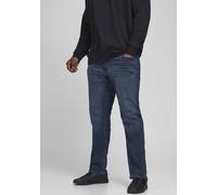 Slim-fit-Jeans JACK & JONES PLUSSIZE "GLENN ORIGINAL" Gr. 42, Länge 32, blau (denim, blue) Herren Jeans (31581004-42) denim, blue