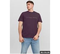 Jack & Jones PlusSize "JJESTAR JJ TEE SS NOOS PLS" mit Logo Schriftzug (44604247-5XL) plum perfect